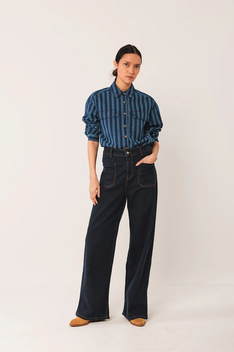 INDI&COLD Striped Cotton Shirt