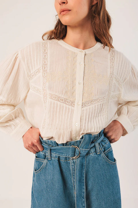 INDI&COLD Ethnic Embroidered Shirt