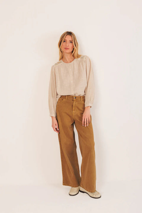 INDI&COLD Embroidered Boxy Shirt