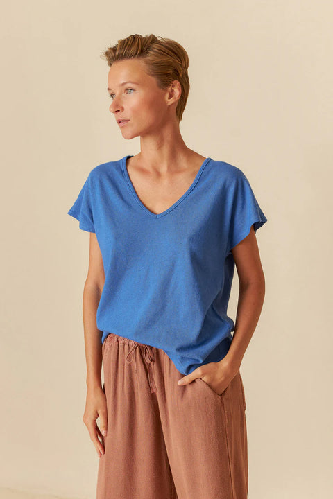 INDI&COLD Rustic Effect Melange T-Shirt