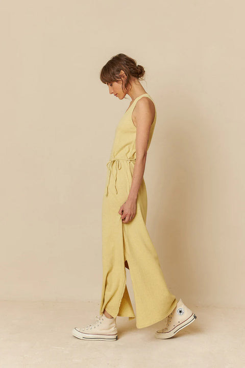 INDI&COLD Rustic Melange Dress Gelb