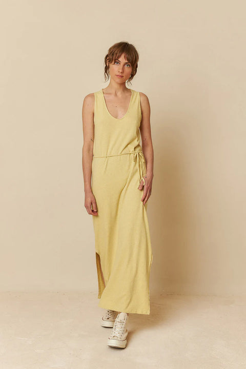 INDI&COLD Rustic Melange Dress Gelb