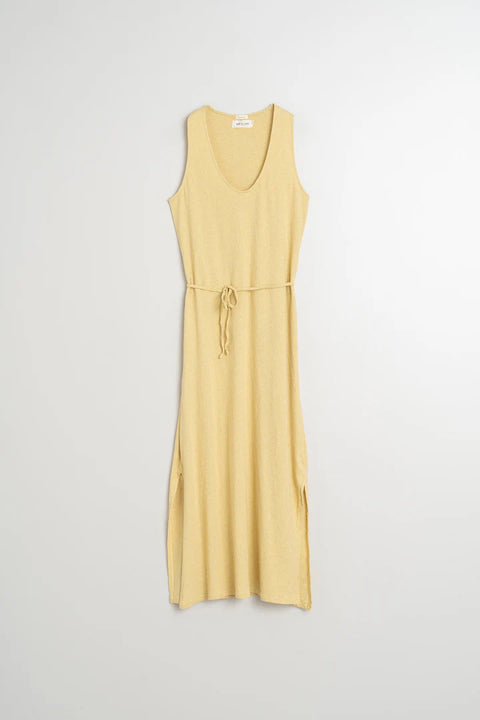 INDI&COLD Rustic Melange Dress Gelb