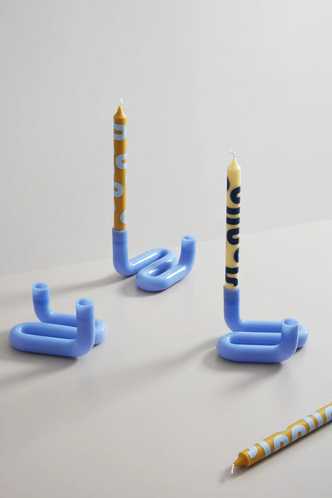 Kerzen 4er-Set | Gelb/Blau