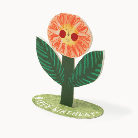 Blume - Aufstellkarte „Happy Birthday“
