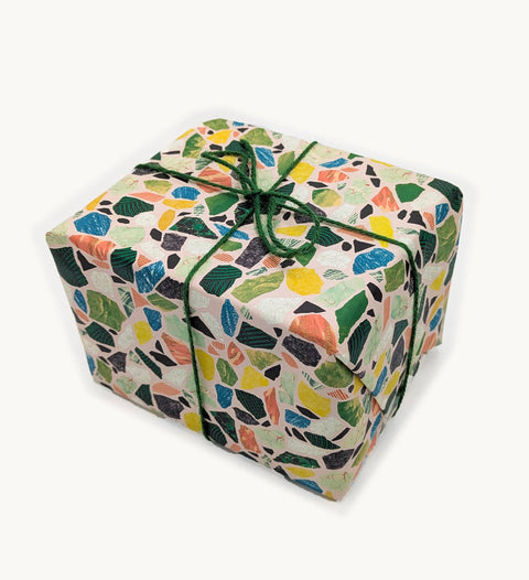 Terrazzo Geschenkpapier Rosa