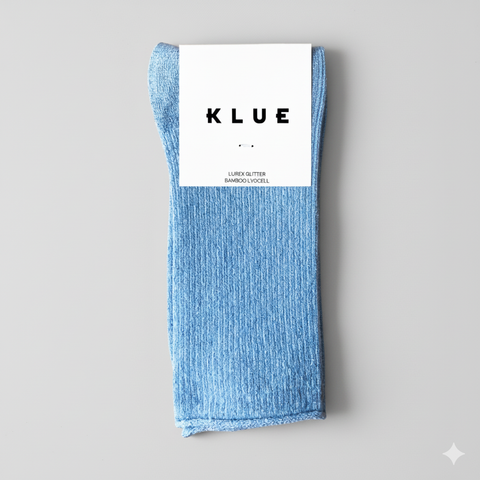 KLUE Glitter-Socken | Hellblau