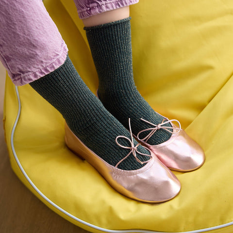 KLUE Glitter-Socken | Grün