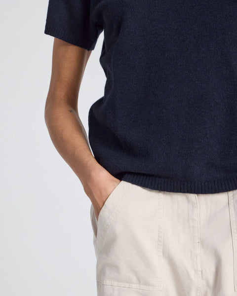 Ellia Cashmere.T-Shirt Navy