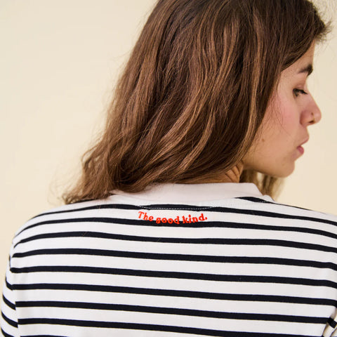 Stripy Langarmshirt | Schwarz/Weiß