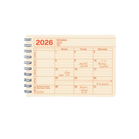 2026 Notebook Calendar XS