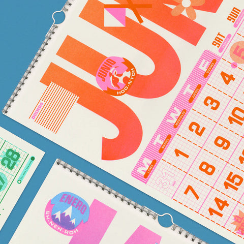 Risografie Wandkalender 2027