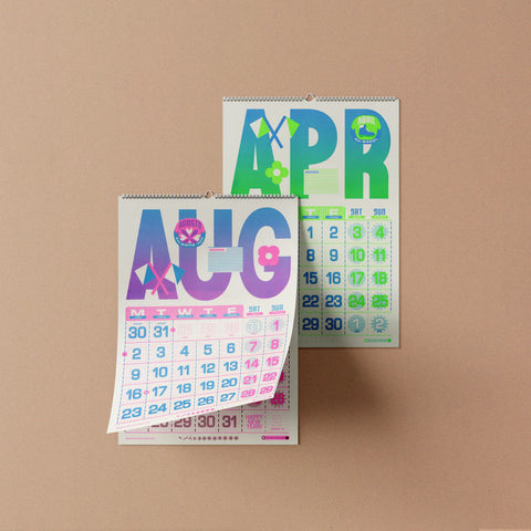 Risografie Wandkalender 2027