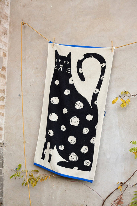 Badetuch Faule Katze