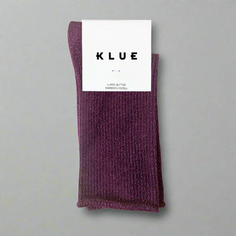 KLUE Glitter-Socken | Burgundy