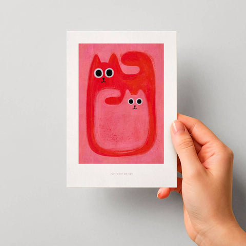 Two Cats | Mini-Kunstdruck A6