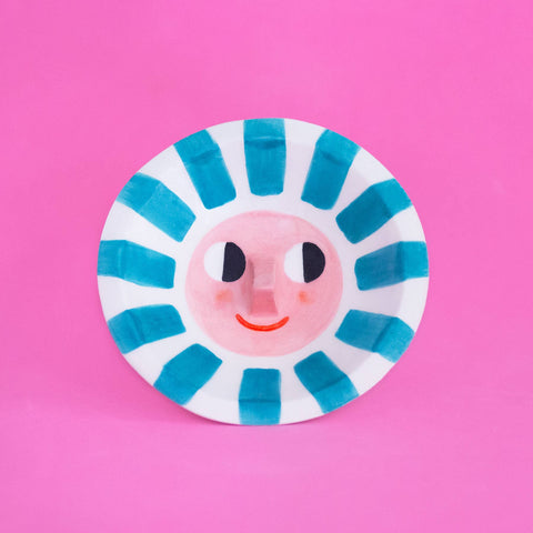 Schmuckschale Happy Sun / Blaugrün