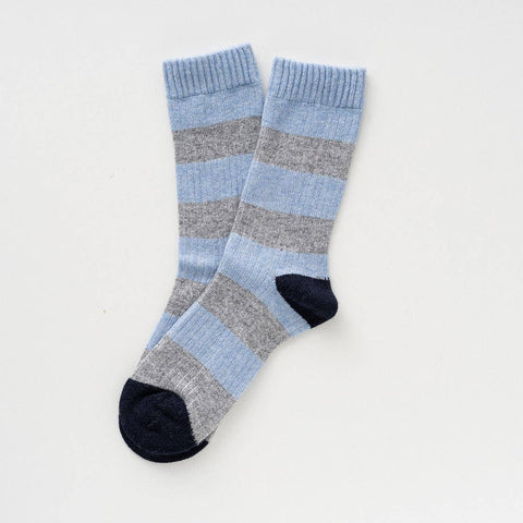 Socken Merinowolle | Blau-Grau