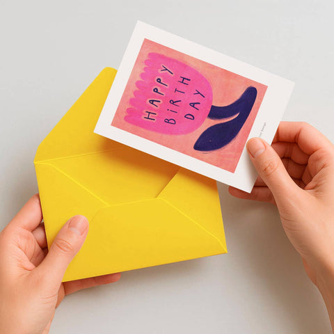 Rosa Tulpe | Mini-Kunstdruck A6