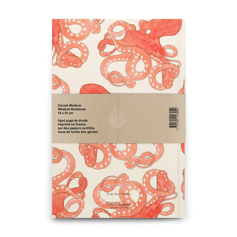 Mittleres weißes Oktopus-Notizbuch
