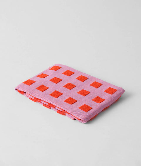 Geschirrtuch Quadrate – Flieder/Rot