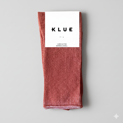 KLUE Glitter-Socken | Ziegel