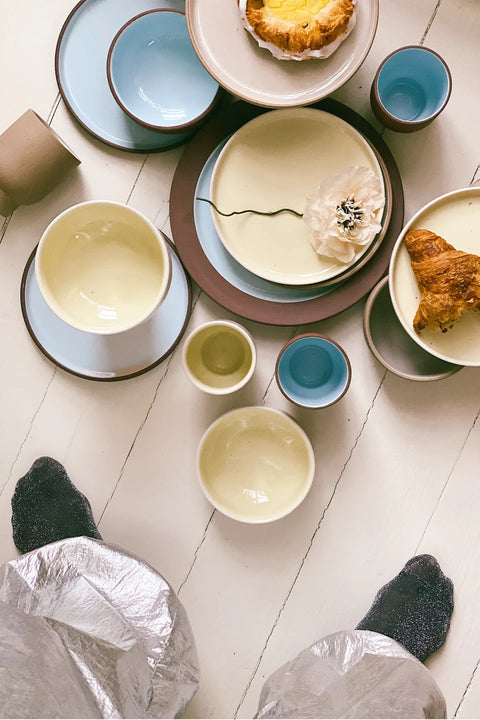 Plate Medium 2er-Set | Ivory/Yellow