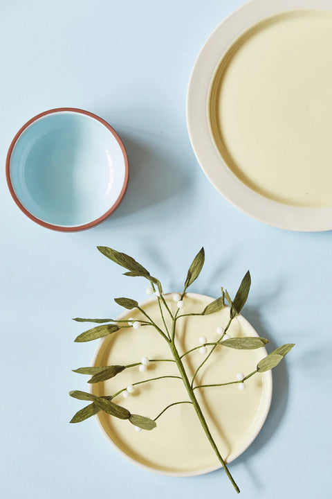 Plate Medium 2er-Set | Ivory/Yellow