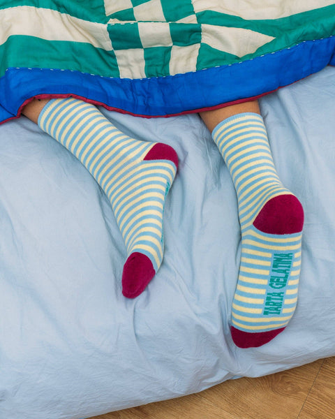 Streifensocken Butter Toast