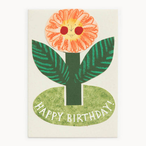 Blume - Aufstellkarte „Happy Birthday“