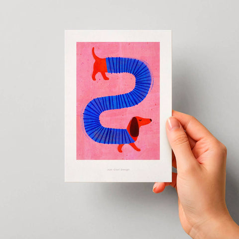 Dackel | Mini-Kunstdruck A6