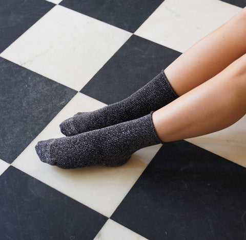 KLUE Glitter-Socken | Grau