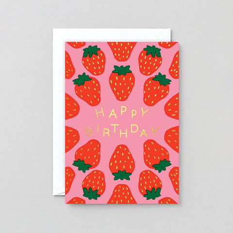 Klappkarte Erdbeeren