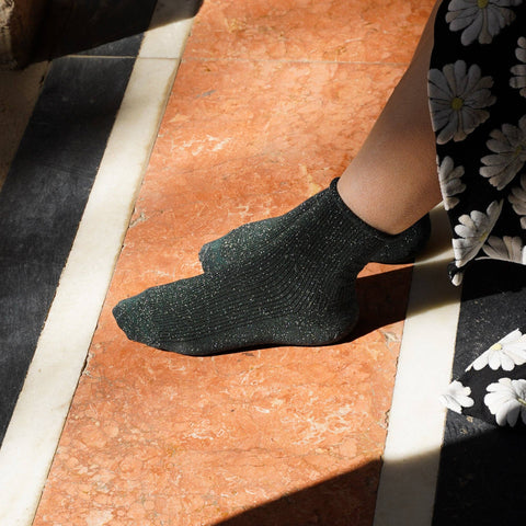 KLUE Glitter-Socken | Grün