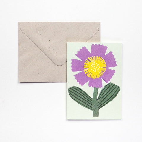 Mini-Klappkarte Lila Blume
