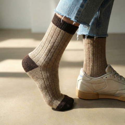Socken Merinowolle | Karamell-Braun