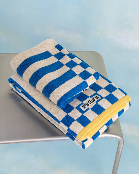 Clubhouse Streifen-Handtuch Blau
