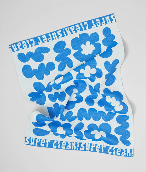 Geschirrtuch Flowers Blau