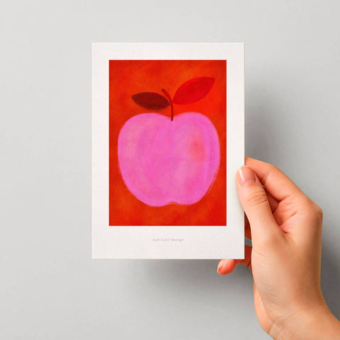 Rosa Apfel | Mini-Kunstdruck A6