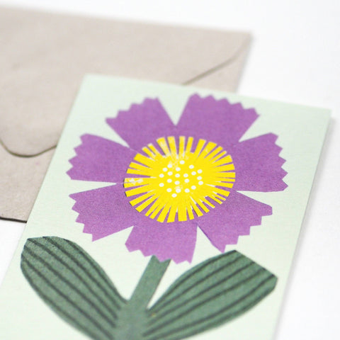 Mini-Klappkarte Lila Blume