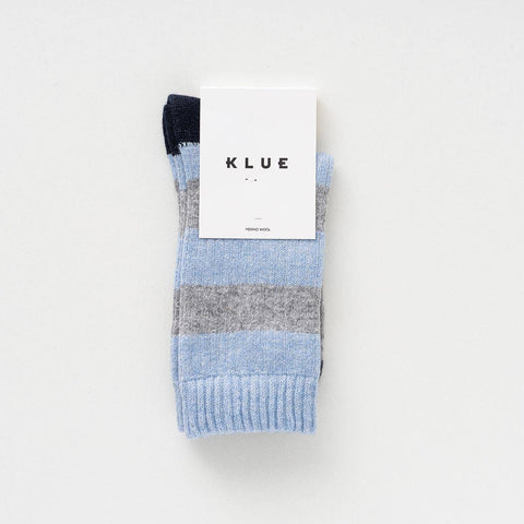 Socken Merinowolle | Blau-Grau