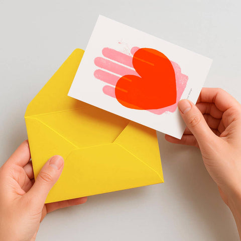 Herz-Hand | Mini-Kunstdruck A6