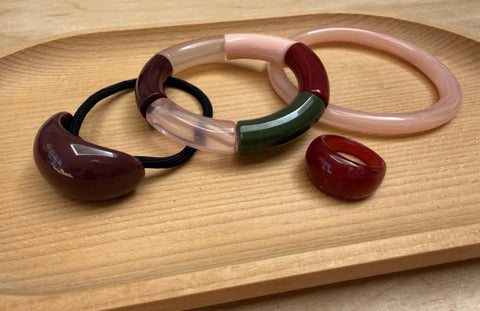 Chunky Ring Burgundy