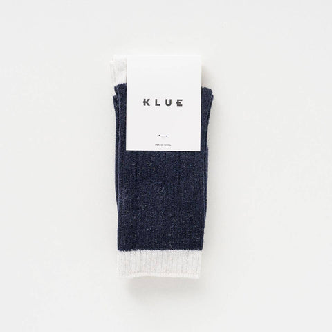 Socken Merinowolle | Navy-Weiß