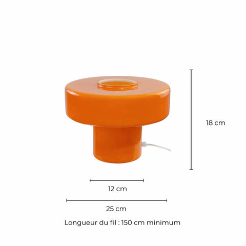 Tischlampe aus Glas