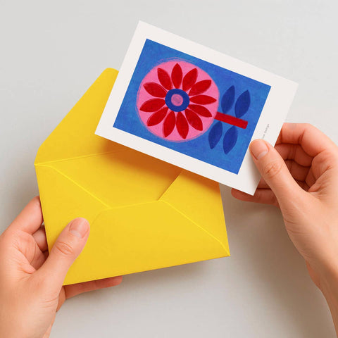 Retro-Blume | Mini-Kunstdruck A6