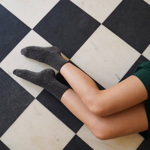 KLUE Glitter-Socken | Grau