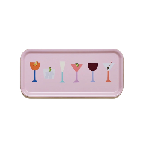 Cocktails Tablett / Rosa