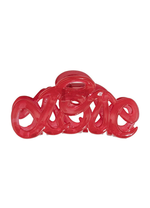 Haarklammer Love 8 cm / Rot