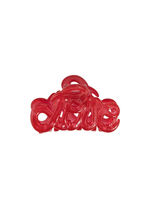 Haarklammer Love 5 cm / Rot